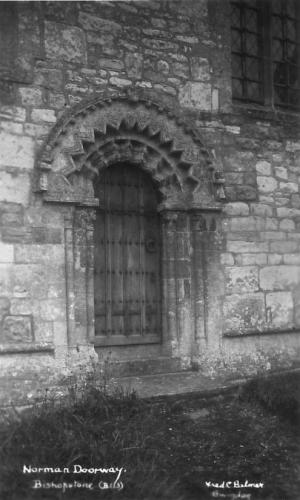 ST-MARYS-CHURCH-NORMAN-DOOR-BISHOPSTONE-1925